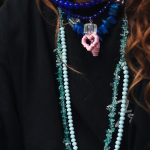 Deep Blue, Pixel Heart Necklace - Image 3