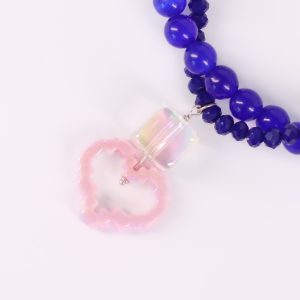 Deep Blue, Pixel Heart Necklace - Image 2